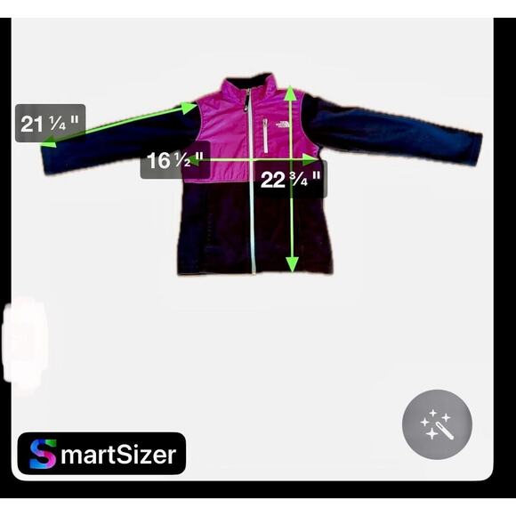 The North Face Full Zip Fleece Explorer Jacket Girls L 14/16 Purple Black READ - Picture 9 of 15